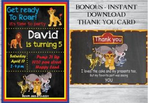 Lion Guard Birthday Party Invitations the Lion Guard Birthday Invitation Free Thank You Card the
