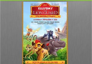 Lion Guard Birthday Party Invitations the Lion Guard Birthday Invitation Instant Download