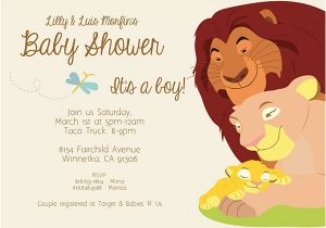 Lion King Baby Shower Invitation Templates the Lion King Baby Shower Invitations