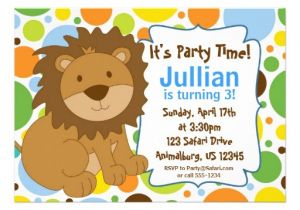 Lion King Birthday Party Invitations Little King Lion Birthday Party Invitation 5" X 7