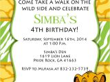Lion King Birthday Party Invitations Print Your Own Lion King Birthday Invitation Simba by
