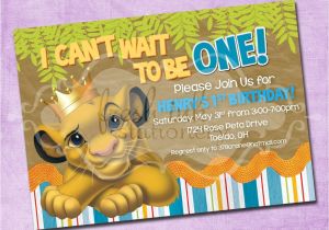 Lion King Birthday Party Invitations Simba Lion King Birthday Invitation