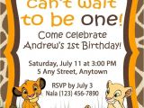 Lion King Party Invitation Template Simba Lion King Birthday Invitation Birthdays In 2019