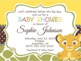Lion King themed Baby Shower Invitations Lion King Baby Shower Invitation Wording