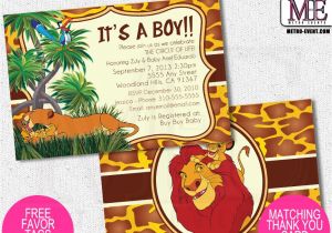 Lion King themed Baby Shower Invitations Lion King Baby Shower Invitations