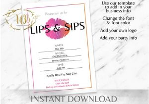 Lipsense Party Invite Gradientlipsense Party Invitation Lipsense Lip and Sip