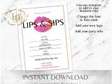 Lipsense Party Invite Template Gra Ntlipsense Party Invitation Lipsense Lip and Sip
