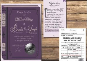 Literary themed Wedding Invitations the Literary Wedding Book and Library by thefrogandthepeach