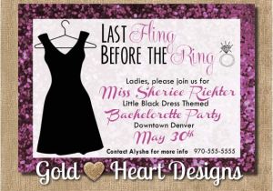 Little Black Dress Bachelorette Party Invites Little Black Dress Bachelorette Party Invitation