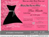 Little Black Dress Bachelorette Party Invites Printable Little Black Dress Bachelorette Party Invitation