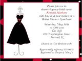Little Black Dress Bridal Shower Invitations Little Black Dress Bridal Shower Invitations