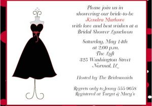 Little Black Dress Bridal Shower Invitations Little Black Dress Bridal Shower Invitations