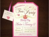 Little Girl Tea Party Invitation Ideas Little Girl 39 S Pink Tea Party Birthday Invitations 5 Years