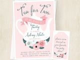Little Girl Tea Party Invitation Ideas Tea for Two Birthday Invitation Little Girls Tea Party