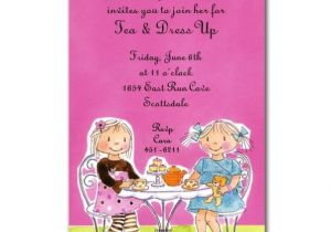 Little Girl Tea Party Invitation Ideas Wording for Tea Party Invitations for Little Girls