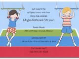Little Gym Party Invitations Little Gym Birthday Invitations by Invitation