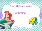 Little Mermaid Birthday Invitation Template Download Free Printable Ariel the Little Mermaid