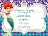 Little Mermaid Birthday Invitation Template Free Download Free Template Little Mermaid Printable Birthday