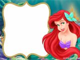 Little Mermaid Birthday Invitation Template Free Free Printable Ariel Little Mermaid Invitation Template