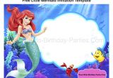 Little Mermaid Birthday Invitation Template Little Mermaid Font
