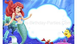 Little Mermaid Birthday Invitation Template Little Mermaid Font