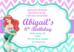 Little Mermaid Birthday Invitation Template Little Mermaid Invitations Templates Www Pixshark Com