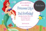 Little Mermaid Birthday Invitation Template the Little Mermaid Birthday Invitations Free Printable