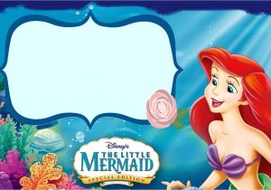 Little Mermaid Birthday Invitation Template the Little Mermaid Invitation Template Invitations Online
