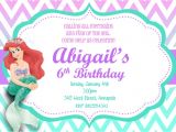 Little Mermaid Birthday Invitations Free Printables Little Mermaid Ariel Custom Printable Birthday Party