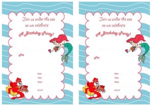Little Mermaid Birthday Invitations Free Printables Little Mermaid Birthday Invitations – Birthday Printable