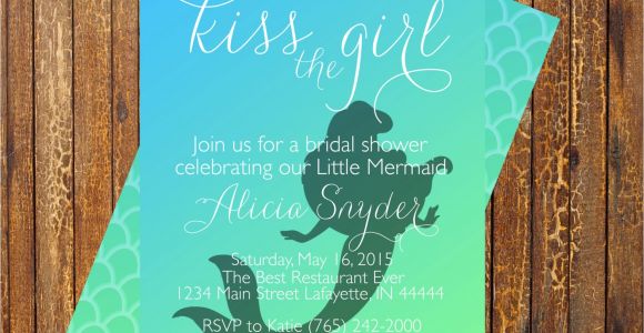 Little Mermaid Bridal Shower Invitations Little Mermaid Bridal Shower Invitation by Muniqueprints