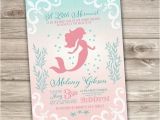 Little Mermaid Bridal Shower Invitations Printable Mermaid Baby Shower Invitations Shabby Chic