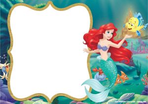 Little Mermaid Party Invitations Templates Free Printable Ariel Little Mermaid Invitation Template