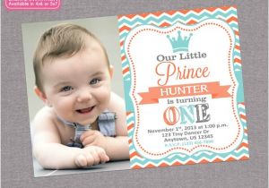 Little Prince First Birthday Party Invitations Little Prince Birthday Invitation Boy 1st First Birthday