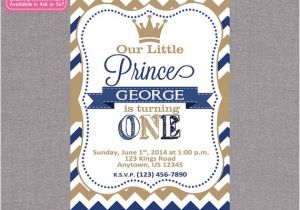 Little Prince First Birthday Party Invitations Little Prince Birthday Invitation Vertical by Zoeybluedesigns