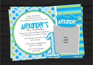 Little Prince First Birthday Party Invitations Little Prince First Birthday Invitation Digital by