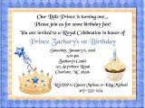 Little Prince First Birthday Party Invitations Prince Birthday Party Invitations Prince