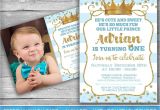 Little Prince First Birthday Party Invitations Prince Invitation Little Prince First Birthday