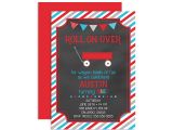 Little Red Wagon Birthday Party Invitations Little Red Wagon Birthday Invitation