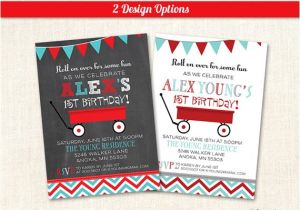 Little Red Wagon Birthday Party Invitations Little Red Wagon Birthday Party Invitations First Birthday