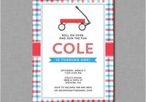 Little Red Wagon Birthday Party Invitations Red Wagon Birthday Invitations Little Red Wagon Mb62 Digital