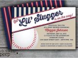 Little Slugger Baby Shower Invitations Baseball Baby Shower Invitations Printable Baby Shower
