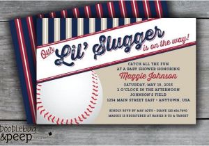 Little Slugger Baby Shower Invitations Baseball Baby Shower Invitations Printable Baby Shower