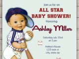 Little Slugger Baby Shower Invitations Vintage Little Slugger Baseball Baby Shower Invitation
