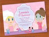 Little Spa Party Invitations Kids Spa Party Invitation Girls Spa Party Invitation Spa