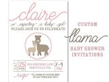 Llama Baby Shower Invitations Llama Baby Shower Invitation Custom Party Invite Baby Boy