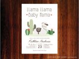 Llama Baby Shower Invitations Llama Baby Shower Invitation Fiesta Invitation Llama
