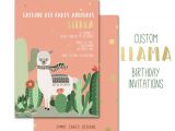 Llama Baby Shower Invitations Llama Birthday Party Invitation Custom Animal Birthday