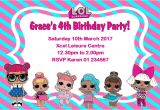 Lol Party Invitation Template Personalised Lol Surprise Dolls Invitations