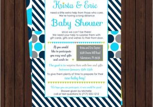 Long Distance Baby Shower Invitation Wording Long Distance Baby Shower From Afar by Papercleverparty On